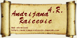 Andrijana Raičević vizit kartica